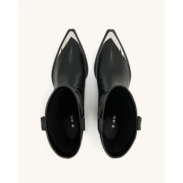 JW PEI Riya Cowboy Boot in Black | Boots | Coveti