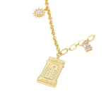 JW PEI Roman Arch Pendant Necklace in 18ct Gold Plated & White Zircon | Jewelry | Coveti