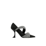 JW PEI Sara Artificial Crystal Pumps in Black | Heels | Coveti