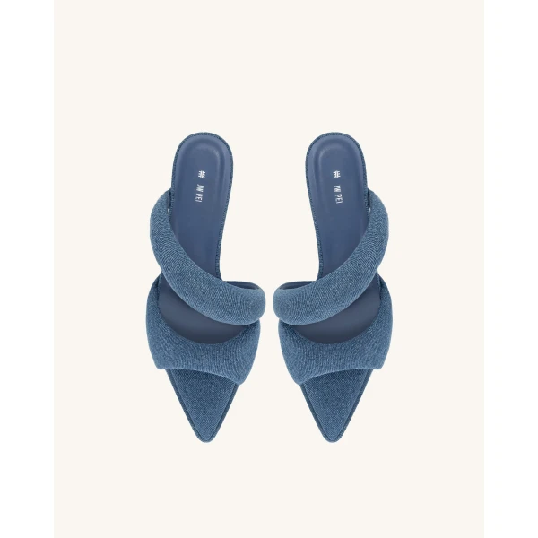 JW PEI Sara Mule Denim in Blue | Mules | Coveti