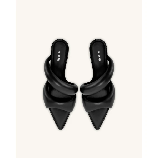 JW PEI Sara Mule in Black | Mules | Coveti