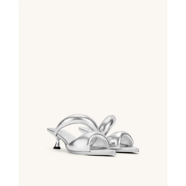 JW PEI Sara Mule in Silver | Mules | Coveti