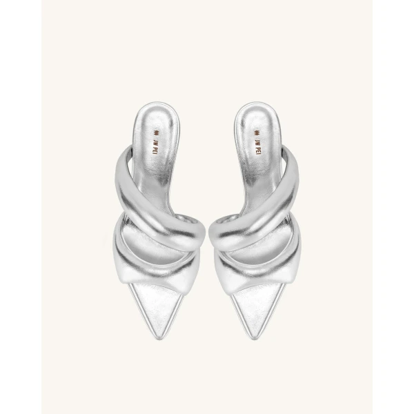 JW PEI Sara Mule in Silver | Mules | Coveti