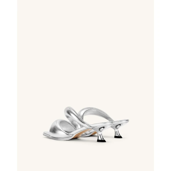 JW PEI Sara Mule in Silver | Mules | Coveti