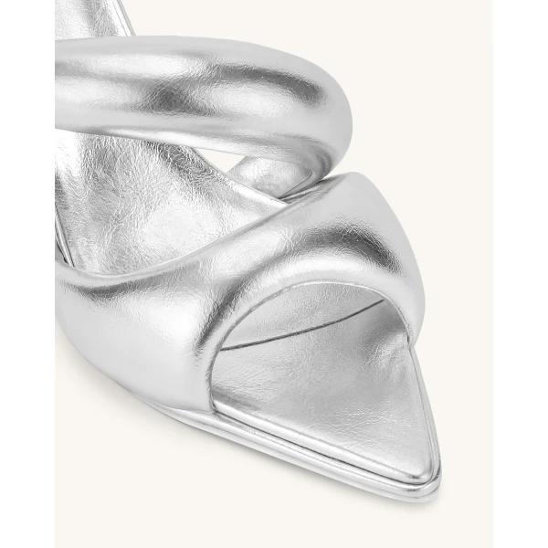 JW PEI Sara Mule in Silver | Mules | Coveti