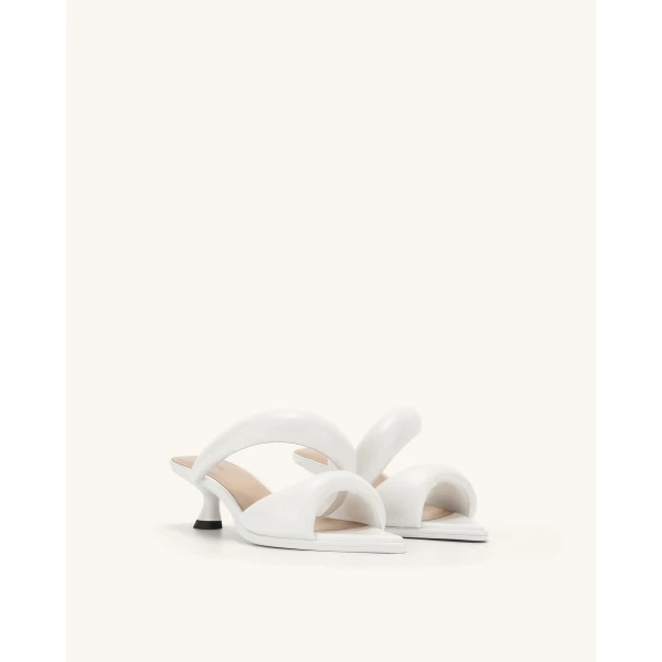 JW PEI Sara Mule in White | Mules | Coveti