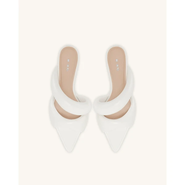 JW PEI Sara Mule in White | Mules | Coveti
