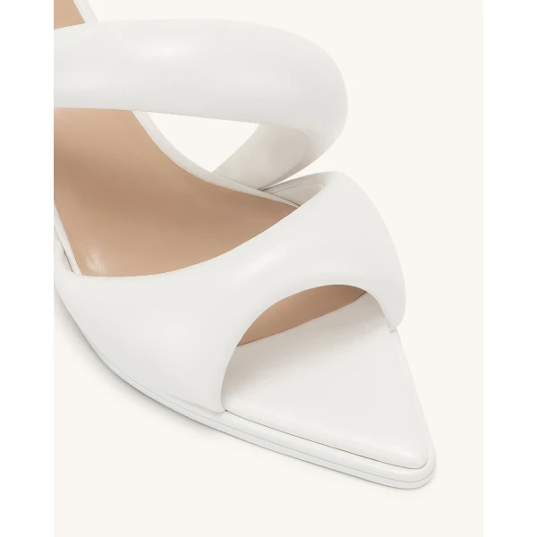 JW PEI Sara Mule in White | Mules | Coveti
