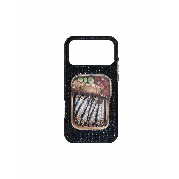 JW PEI Sardine Can Art Artificial Crystal Phone Case in Black | Phone Cases | Coveti