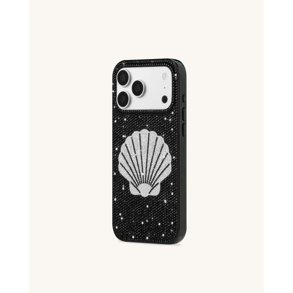 JW PEI Seashell Artificial Crystal Phone Case in Black | Phone Cases | Coveti