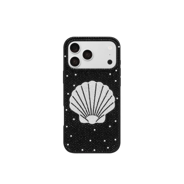 JW PEI Seashell Artificial Crystal Phone Case in Black | Phone Cases | Coveti