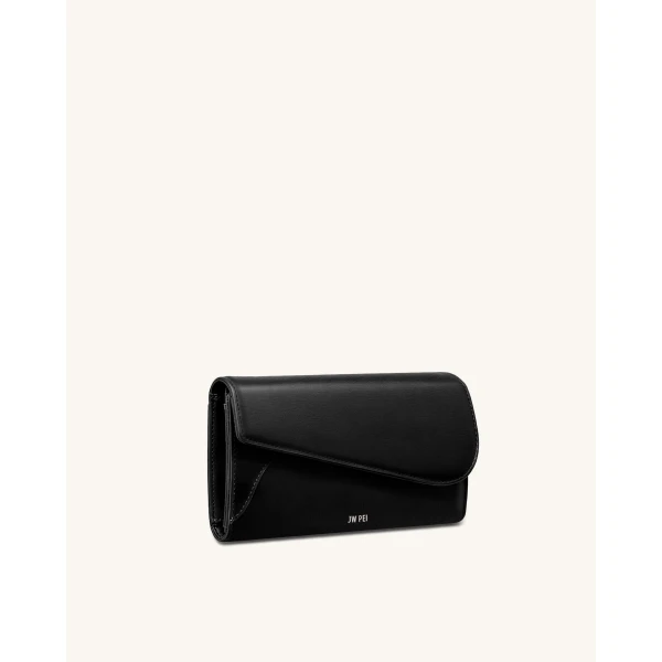 JW PEI Seren Flap Long Wallet in Black | Wallets & Purses | Coveti