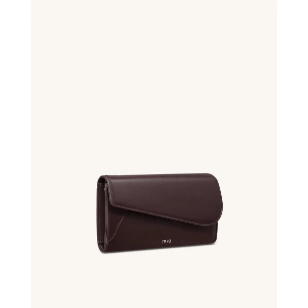 JW PEI Seren Flap Long Wallet in Chestnut Black | Wallets & Purses | Coveti