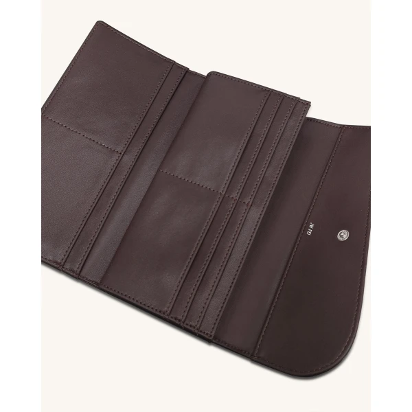 JW PEI Seren Flap Long Wallet in Chestnut Black | Wallets & Purses | Coveti