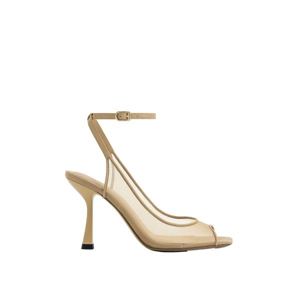 JW PEI Serenity Open Toe Mesh Slingback Sandals in Khaki | Sandals | Coveti