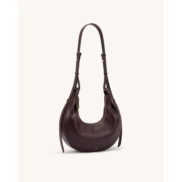 JW PEI Sharon Crescent Crossbody Bag in Dark Brown | Shoulder & Crossbody Bags | Coveti