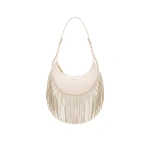 JW PEI Sharon Fringe Crossbody Bag in White Croc | Shoulder & Crossbody Bags | Coveti