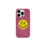 JW PEI Smile Face Artificial Crystal Phone Case in Pink | Phone Cases | Coveti
