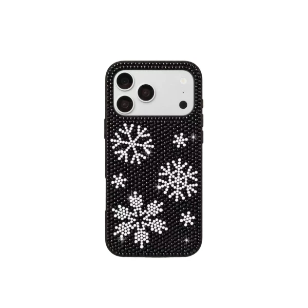 JW PEI Snowflake Artificial Crystal Phone Case in Black | Phone Cases | Coveti