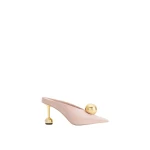 JW PEI Sofia Angled Vamp Heel Mules in Dusty Pink | Mules | Coveti