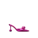 JW PEI Sofia Sphere Heel Mules in Rose Red | Mules | Coveti