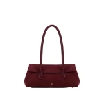 JW PEI Solenne Faux Suede East-West Shoulder Bag in Claret | Shoulder & Crossbody Bags | Coveti