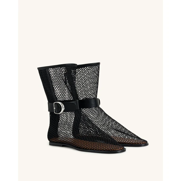 JW PEI Sophia Mesh Boots in Black | Boots | Coveti