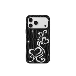 JW PEI Sparkling Heart Artificial Crystal Phone Case in Black | Phone Cases | Coveti