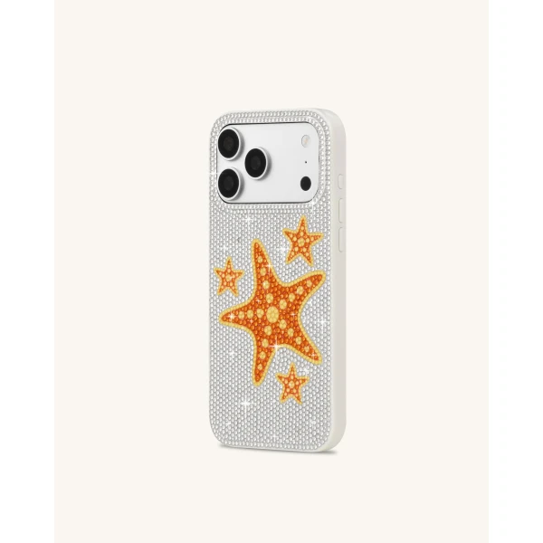 JW PEI Starfish Artificial Crystal Phone Case in White | Phone Cases | Coveti