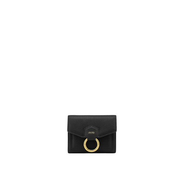 JW PEI Stella Wallet in Black Grained Vegan Leather | Wallets & Purses | Coveti