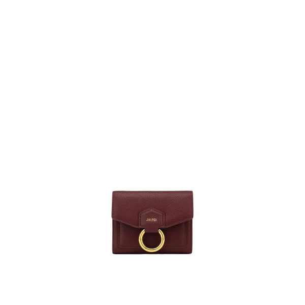 JW PEI Stella Wallet in Burgundy Grained Vegan Leather | Wallets & Purses | Coveti