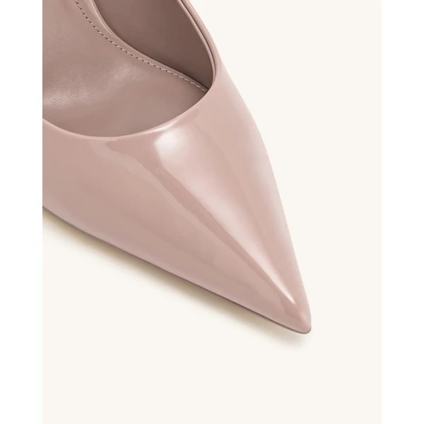 JW PEI Thalina Patent Vegan Leather Pumps in Dusty Pink | Heels | Coveti