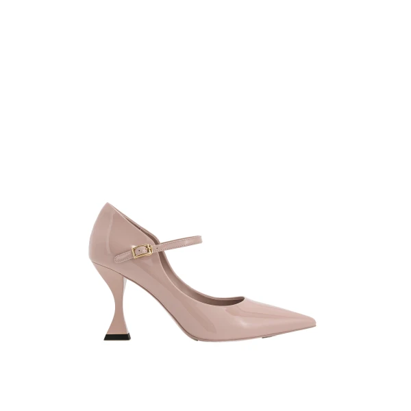 JW PEI Thalina Patent Vegan Leather Pumps in Dusty Pink | Heels | Coveti