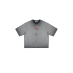 JW PEI The Enchanted Rhinestone Rose Tee in Washed Gray | Tops | Coveti