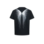 JW PEI The Gothic Silver Wing Cascade Tee in Black | Tops | Coveti