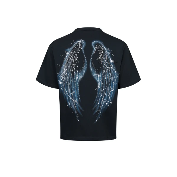 JW PEI The Seraphic Starry Wing Graphic Tee in Black | Tops | Coveti