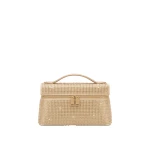 JW PEI Thea Artificial Crystal Top Handle Bag in Champagne Gold | Totes & Top-Handle Bags | Coveti
