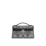 JW PEI Thea Artificial Crystal Top Handle Bag in Charcoal Black | Totes & Top-Handle Bags | Coveti