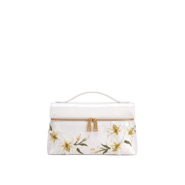 JW PEI Thea Embroidered Top Handle Bag in Cream White | Totes & Top-Handle Bags | Coveti