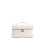 JW PEI Thea Faux Ostrich Top Handle Bag in Pearl White | Totes & Top-Handle Bags | Coveti