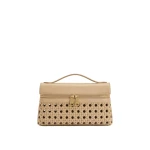 JW PEI Thea Open-Woven Top Handle Bag in Yellow Brown | Totes & Top-Handle Bags | Coveti