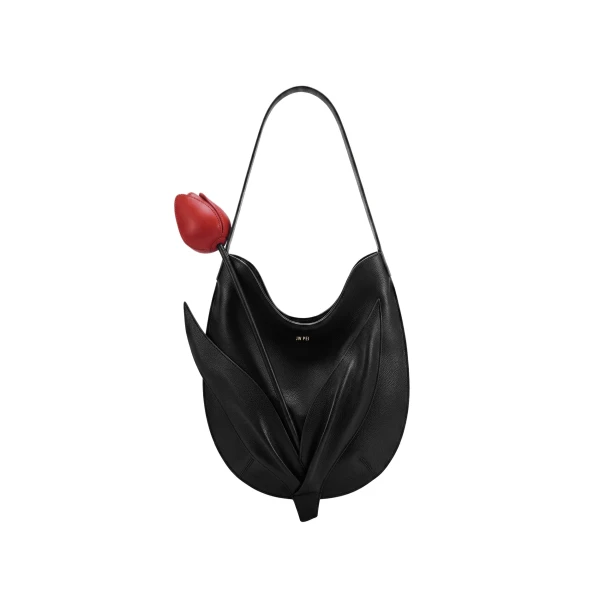 JW PEI Tulip Shape Shoulder Bag in Black | Shoulder & Crossbody Bags | Coveti