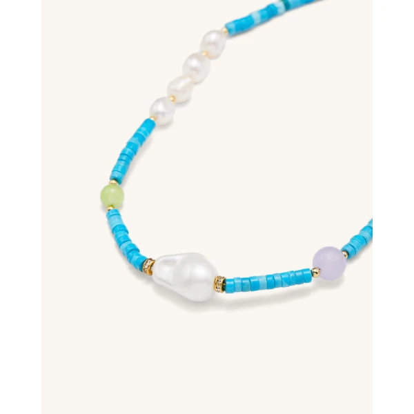 JW PEI Turquoise Multi Beaded Necklace | Jewelry | Coveti