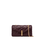 JW PEI Valerie Puffy Bar-Lock Shoulder Bag in Claret | Shoulder & Crossbody Bags | Coveti