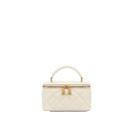 JW PEI Virella Quilted Vanity Top Handle Bag in White | Totes & Top-Handle Bags | Coveti