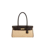 JW PEI Yara Faux Straw Shoulder Bag in Brown | Shoulder & Crossbody Bags | Coveti