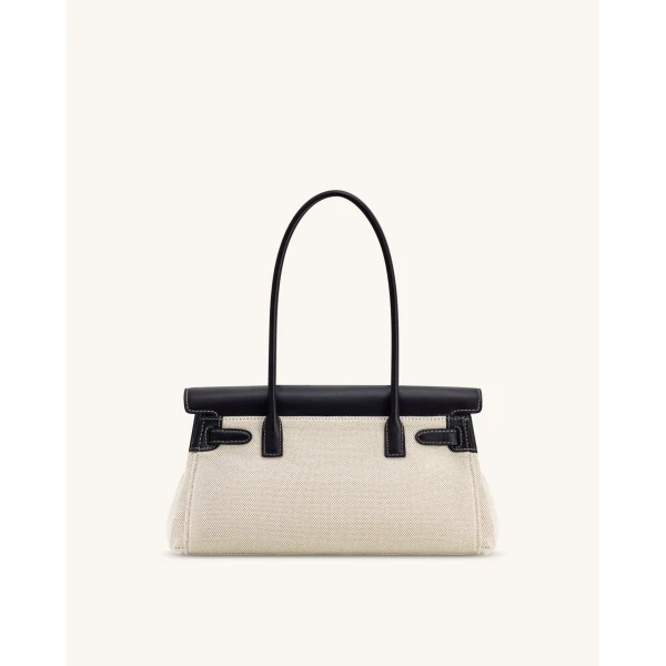 JW PEI Yara Shoulder Bag in Black Canvas | Shoulder & Crossbody Bags | Coveti