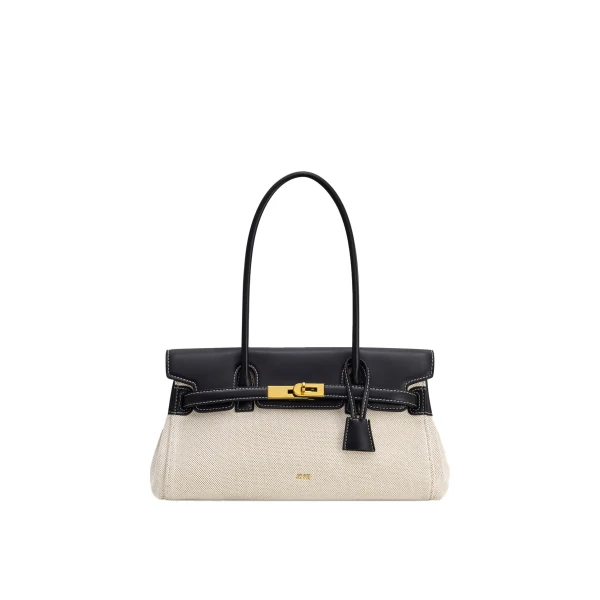 JW PEI Yara Shoulder Bag in Black Canvas | Shoulder & Crossbody Bags | Coveti
