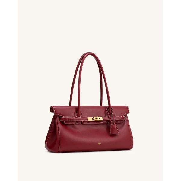 JW PEI Yara Shoulder Bag in Burgundy | Shoulder & Crossbody Bags | Coveti