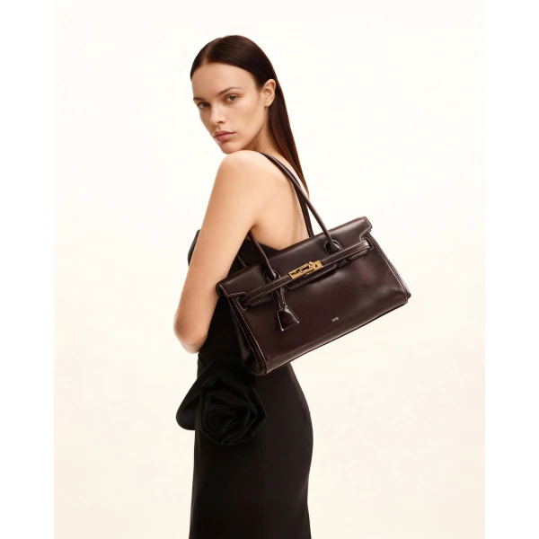 JW PEI Yara Shoulder Bag in Dark Brown | Shoulder & Crossbody Bags | Coveti